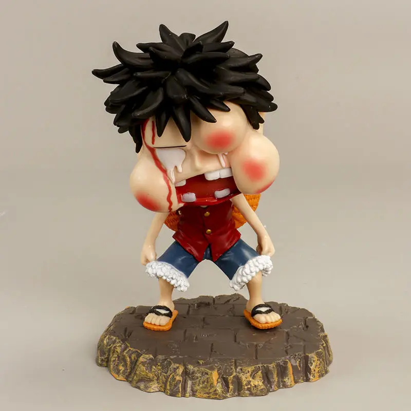 

Цельная аниме периферическая соломенная шляпа Luffy опухшее лицо травмированное и бьющееся Luffy модель ручной работы украшение подарок Подрос...