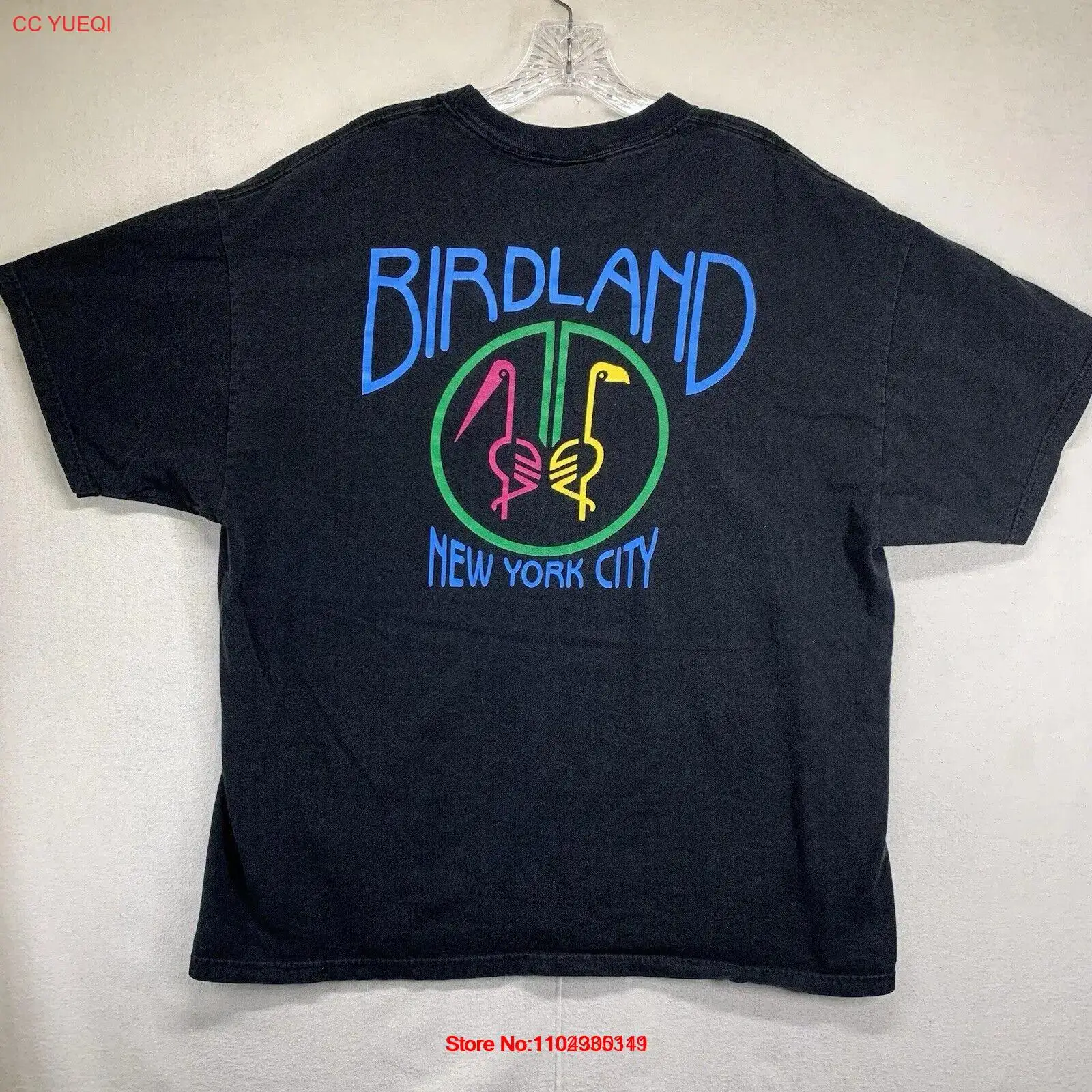 Винтажная футболка с джазовой музыкой 90-х годов мужская размер XL саксофон Birdland New