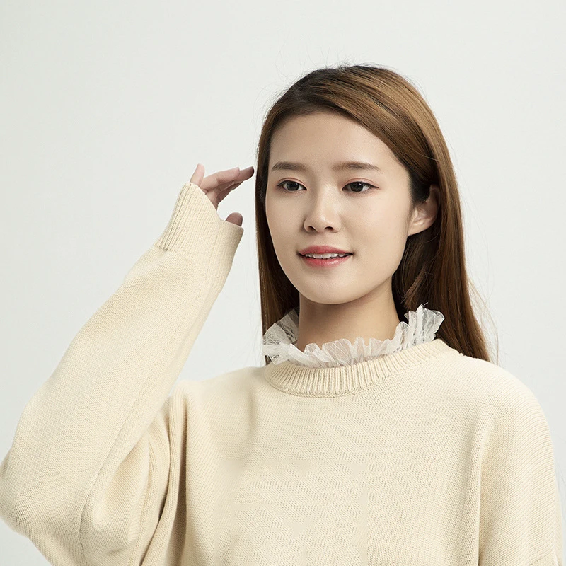 

Белый прозрачный ложный воротник для женщин, рубашка, блузка, съемный ложный воротник-стойка, блузка, топ, свитер, одежда, рубашка, аксессуары