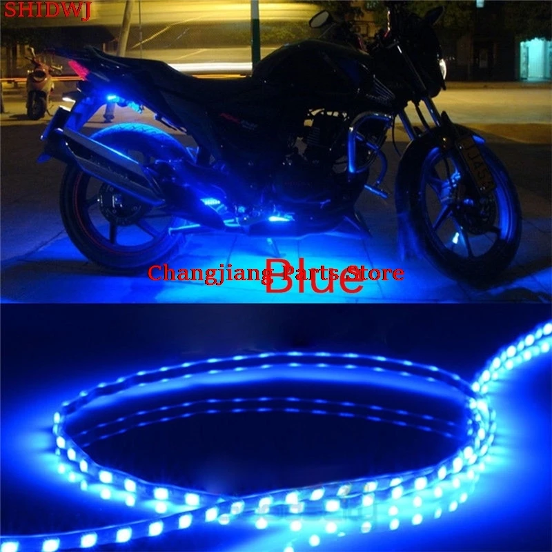 6PCS Waterproof DC 12V Motor LED Strip SMD Underbody Decorative Light For Car Motorcycle Beautiful Soft Lights