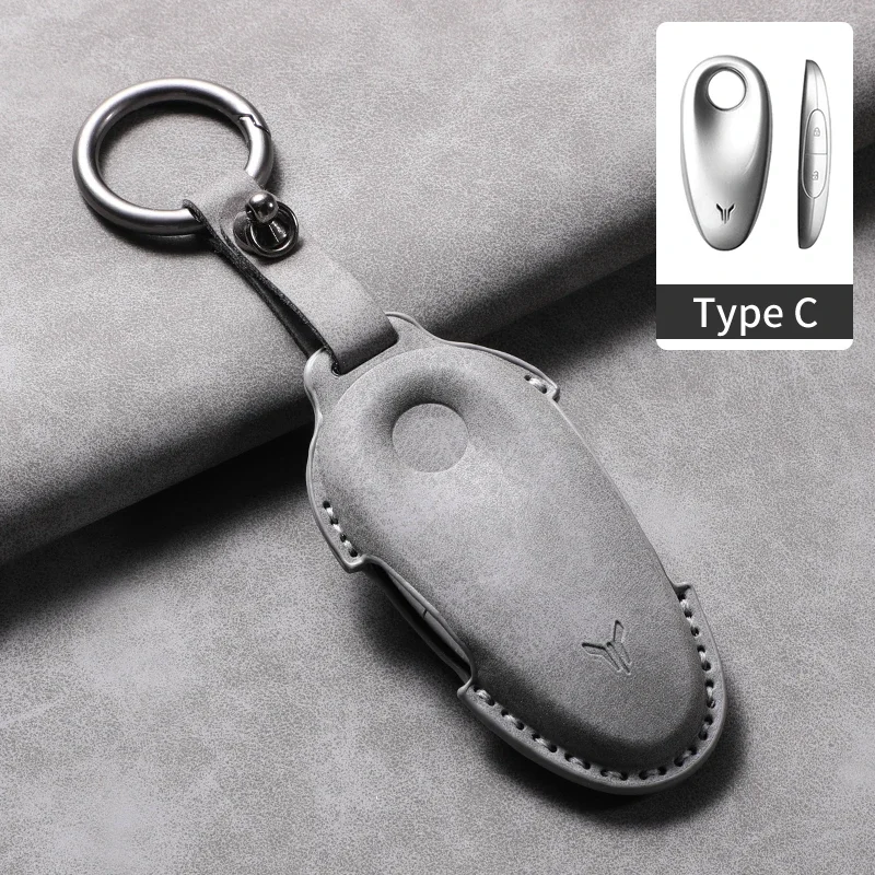 

3D замшевый кожаный чехол для дистанционного ключа автомобиля для Voyah Free Voyah I-Free I-Free Voyah Keyless Smart Key Shell Аксессуар