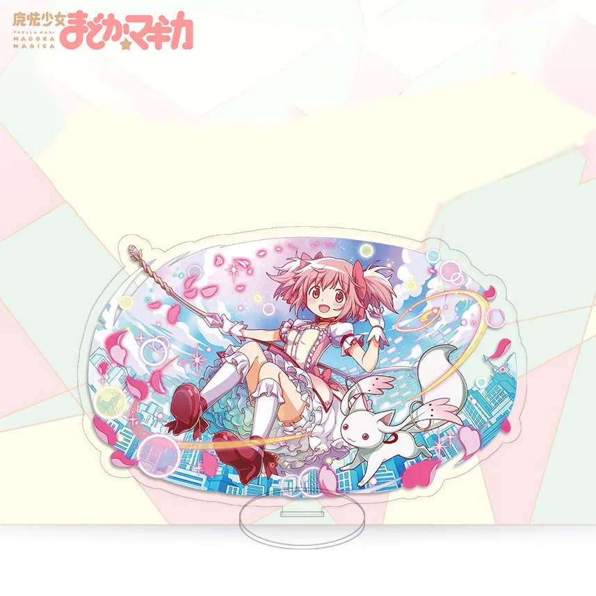 Фото Акриловая фигурка-подставка 15 см из аниме «Мадоку-ми» (Puella Magi Madoka Magica), держатель для косплея, топпер, мультяшный подарок на день рождения для фанатов, рождественский подарок №2