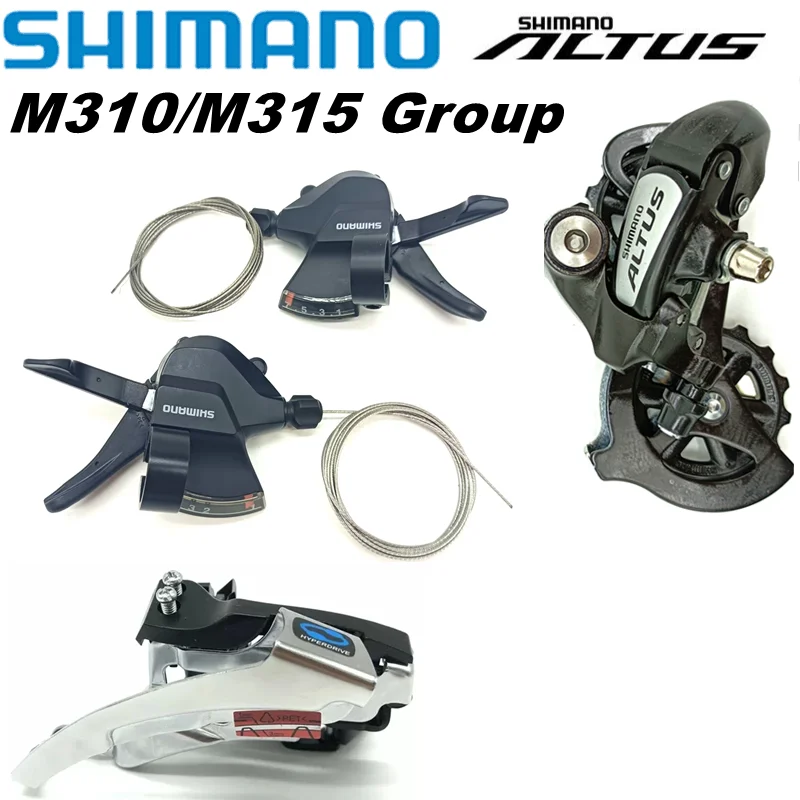 

Shimano Altus M310 Derailleurs group contains SL-M315 FD-M310 RD-M310 3x7s 3x8s 21s 24s shifter levers Front Rear Derailleur
