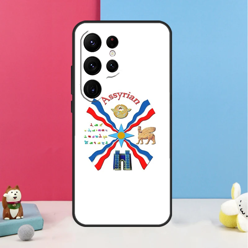 Фото Чехол с флагом Ассирии для Samsung Galaxy S25 S26 Ultra S20 S21 S22 S23 S24 S10 Plus S25 FE, задняя крышка-накладка №4