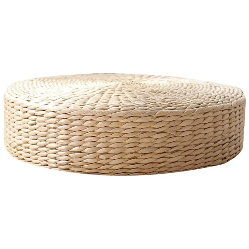 

Rattan Woven Futon Tea Ceremony Straw Tatami Thickened Kneeling Cushion 45x10cm