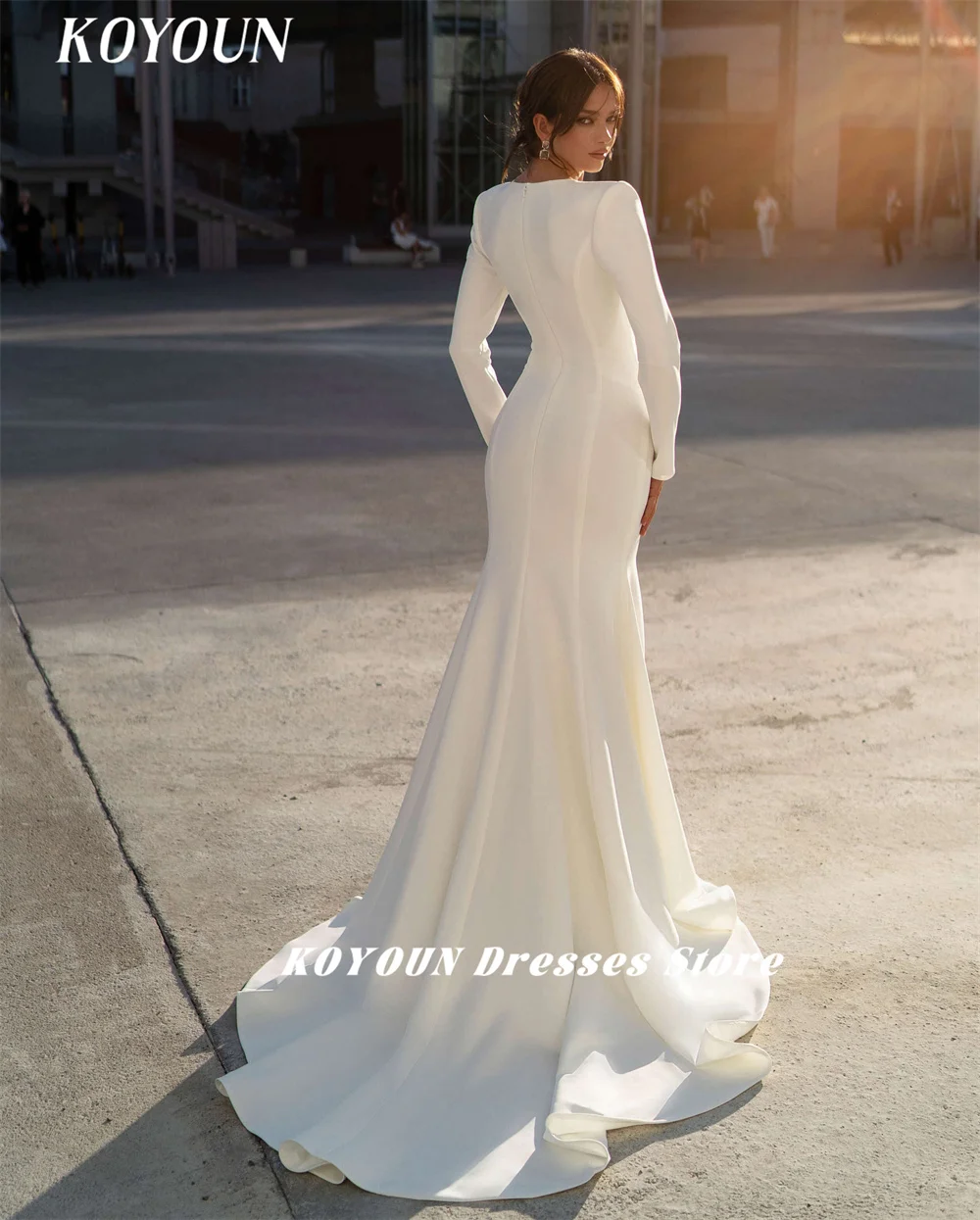 Женское платье с блестками KOYOUN сексуальное невесты глубоким V-образным вырезом и