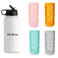 slip proof silicone boots sleeves cover non slip soft silicone bottle sleeve boot for hydr0 flask water bottle 183240oz