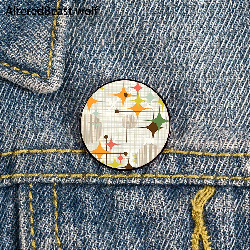 

Eames Era Starbursts and Globes Pin Custom Funny Brooches Shirt Lapel Bag Cute Badge Cute Jewelry Gift for Lover Girl Friends