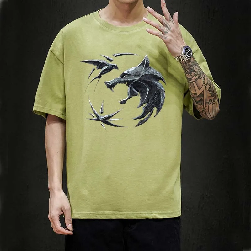 

Street fashion Gothic hip hop style couples fun high quality cartoon print T-shirts summer men/women loose cotton short sleeves