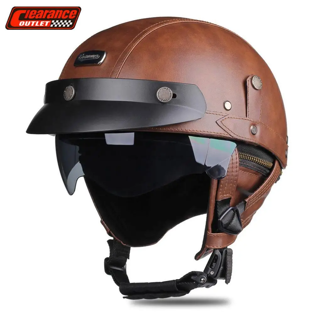

Мотоциклетный открытый шлем в стиле ретро, мотошлем в горошек, немецкий винтажный полушлем, Casco Moto Equipment, шлем для скутера