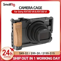 SmallRig Cage for Sony RX100 VII & RX100 VI Camera Feature w/ Wooden Side Handle Cold Shoe Mount Fr Microphone DIY Options 2434