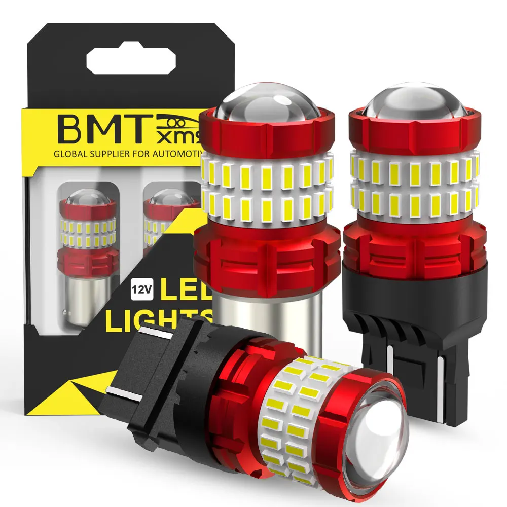 

BMTxms 2X P21W 1156 T20 W21/5W 7443 P21/5W W21W LED Bulb Canbus Error Free 7440 BA15S BAY15D PY21W 1157 Car LED Reverse Lamp DRL