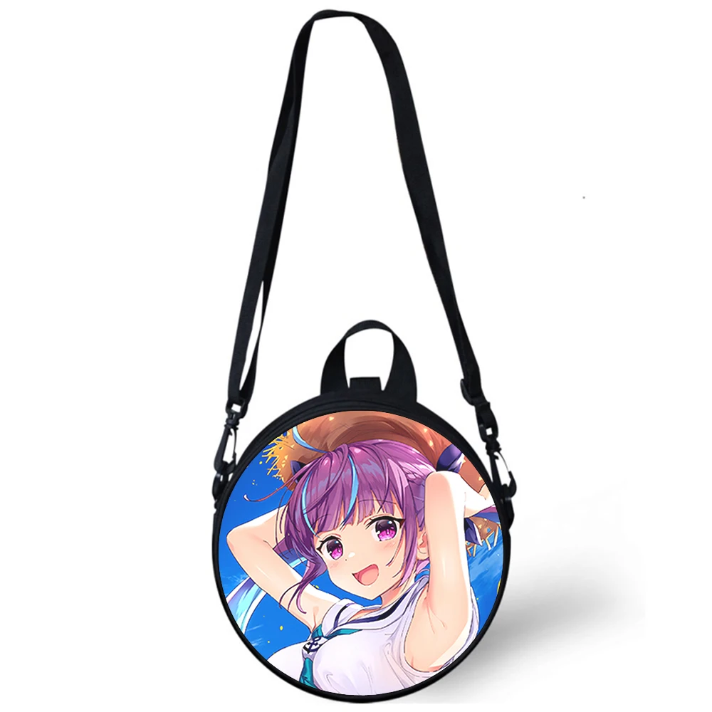 Minato Aqua hololive girl Child kindergarten Bag 3D Print Crossbody Shoulder Bags School Women Mini Round Bagpacks Rugtas Bag