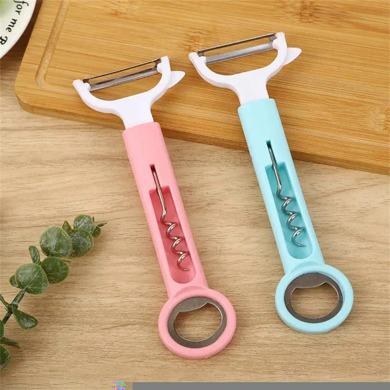 

3 In 1 Fruit Peeling Knife Stainless Steel Peeler Peeling Apples Kitchen Vegetable Fruit Sharp Peeler Multi-function Peeler