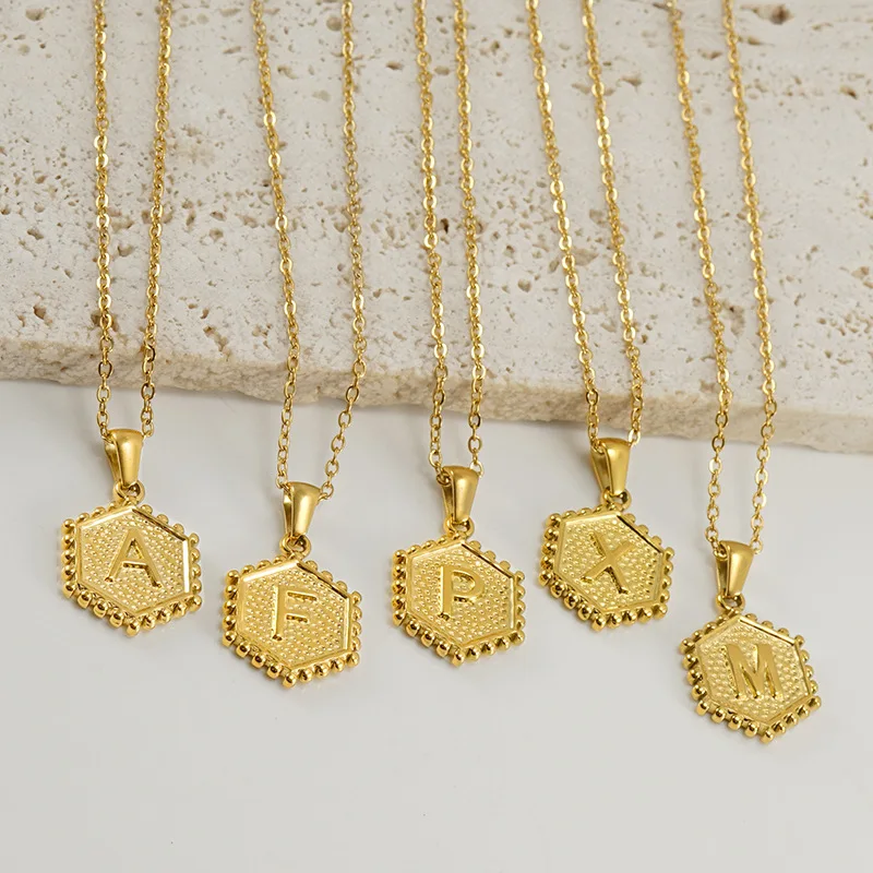 

2022 New Trend Stainless Steel Letters 18K Gold Plated Necklace For Women Fashion Hip Hop Punk Men Jewelry Gifts
