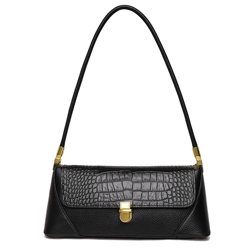 

High Quality Natural Cowskin Female Shoulder Crossbody Tote Genuine Leather Bags For Women Casual Simple Small Women's Handbags