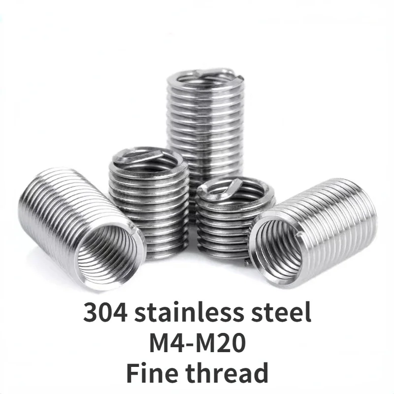 5/10/20/30/40 шт. винт из нержавеющей стали 304, спиральная проволока, набор спиральных резьбовых вставок M4-M20, вставка для ремонта мелкой резьбы
