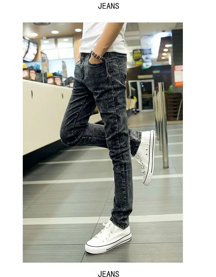 Модные облегающие уличные брюки для мальчиков 2020, летние тонкие длинныебрюки для учеников младшей и старшей школы, серые джинсы-карандаш, мужскиебрюки для подростков