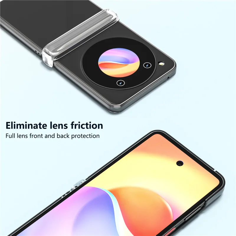 Простой модный деловой прозрачный складной жесткий чехол для телефона ZTE Libero Flip
