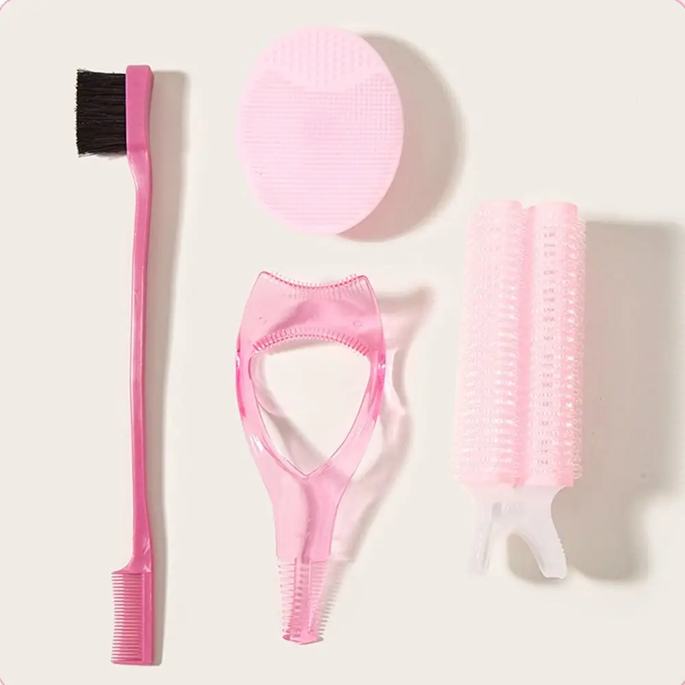 

3 In1 Mascara Eyeliner Applicator/Hair Root Fluffy Clip/Edge Control Hair Comb Silicone Face Brush Makeup Beauty Tool Set