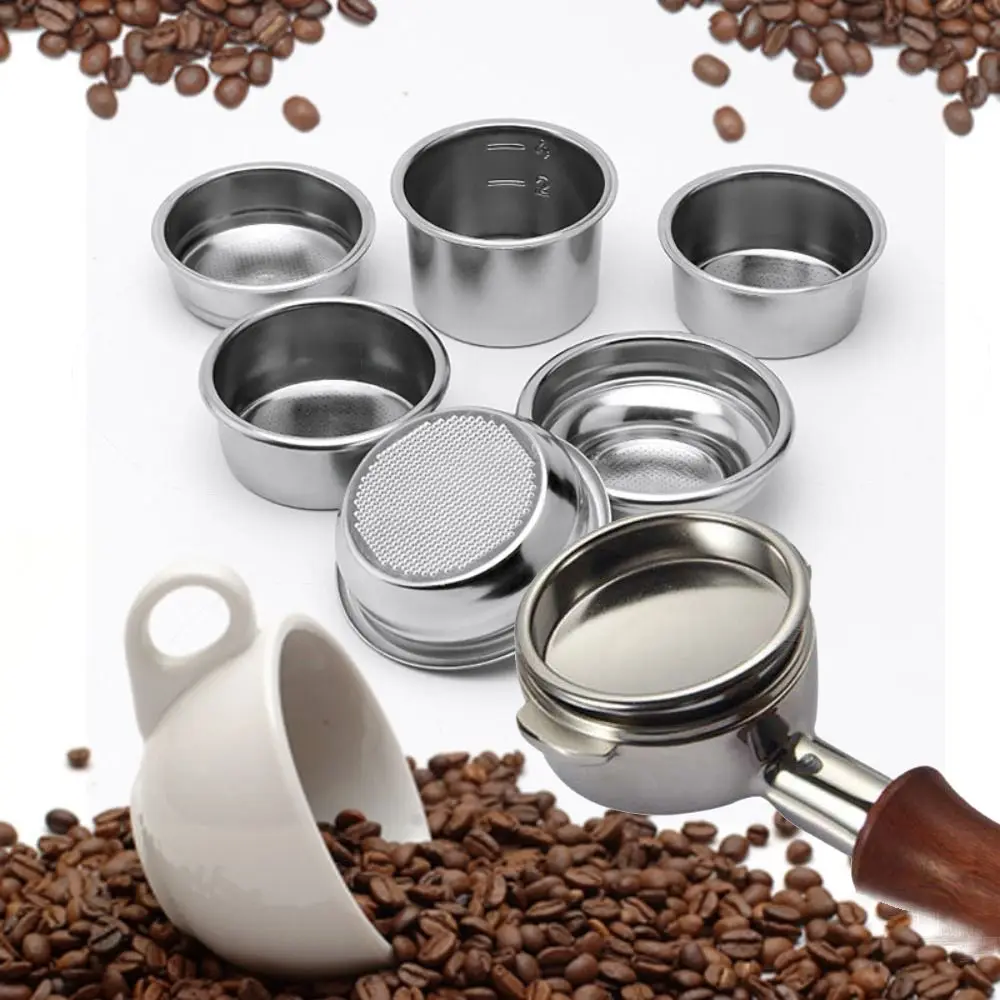 

Coffee Machine Filter Bowl Coffee Machine Accessories Detachable Porous Stainless Steel Single Layer Powder Trough Basket