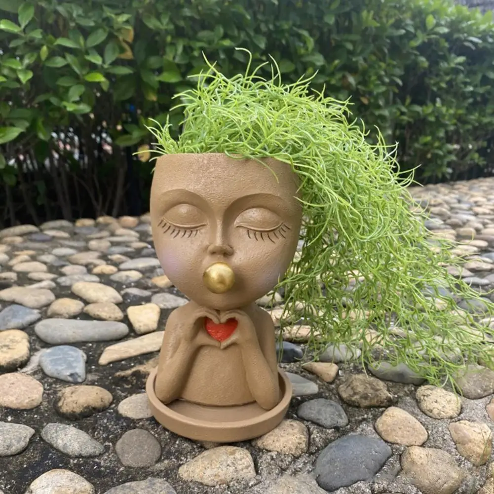 Горшок для выращивания лица с дренажными отверстиями горшок пузырьков комнатных