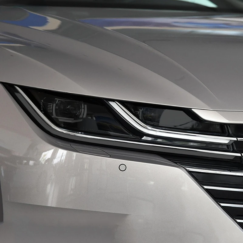 

2 шт. Защитная пленка для автомобильных фар Прозрачная черная наклейка из ТПУ для Volkswagen VW CC Arteon 2018-подарки аксессуары