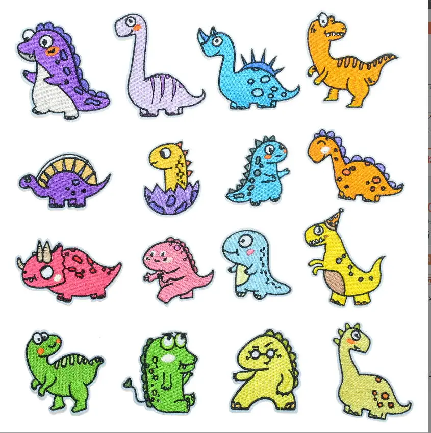 

10 шт., вышитые нашивки с животными