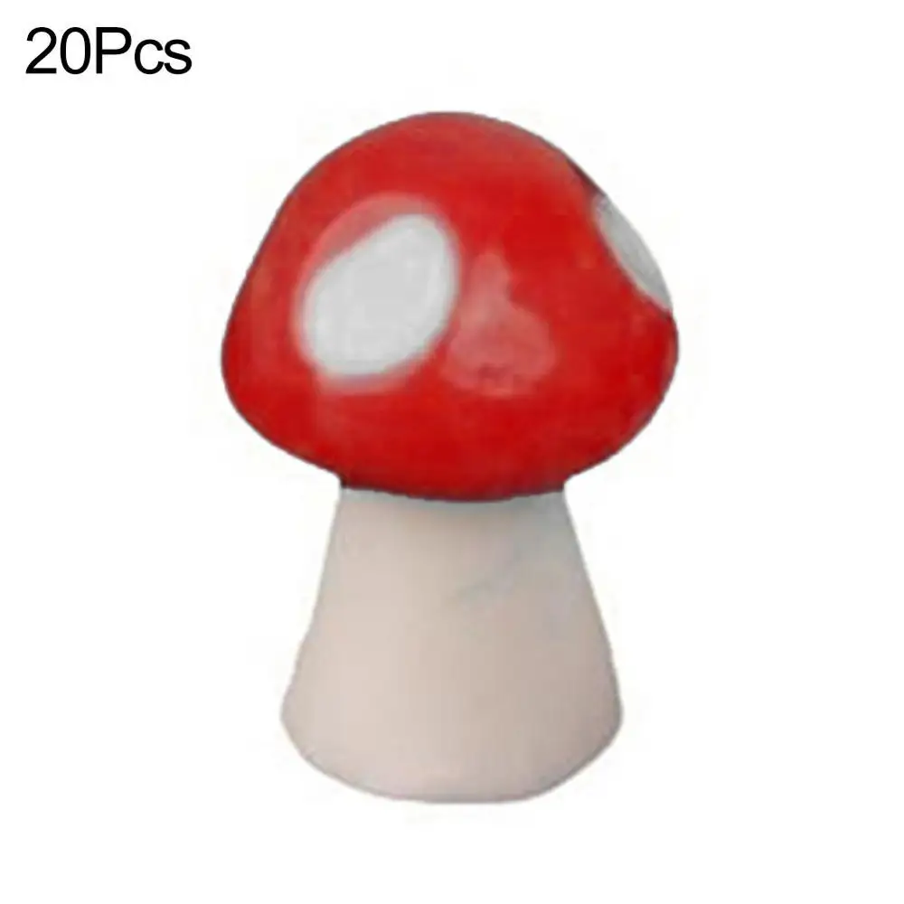 

20PCS Mini Mushroom DIY Craft Garden Ornament Resin Artificial Foam Potted Plants Decor Moss Decoration Miniature Figurine