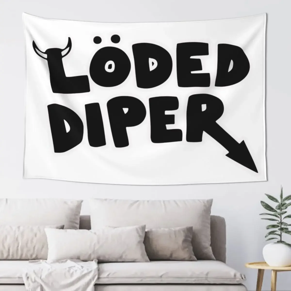 Loded Diper (белый фон) Гобелен Японский декор комнаты Обои Домашний Настенный