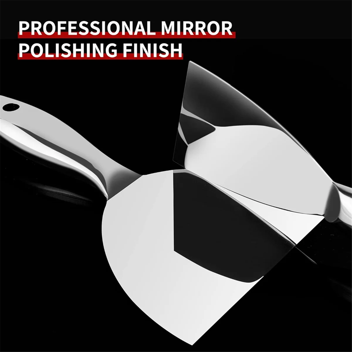 Нож для шпатлевки 6 дюймов слитный полированный скребок из нержавеющей стали