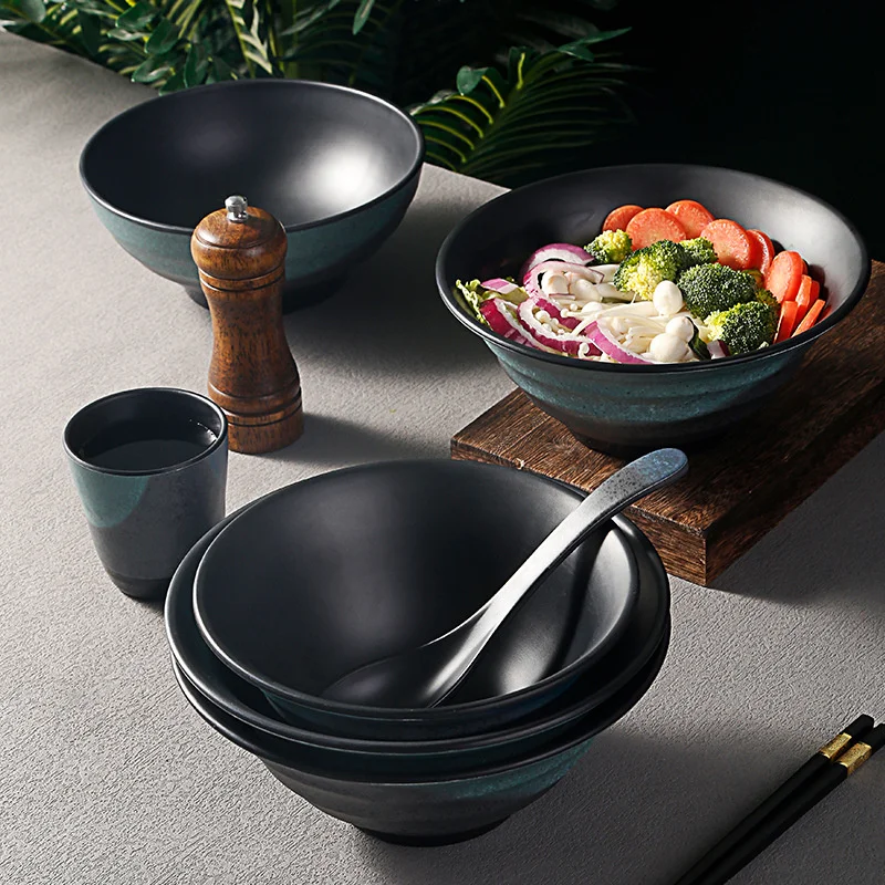 

Melamine Japanese Style Noodle Bowl Plastic Multi-size Large Ramen Bowl Soup Bowl Thickened Rice Bowl Kitchen Tableware Tools