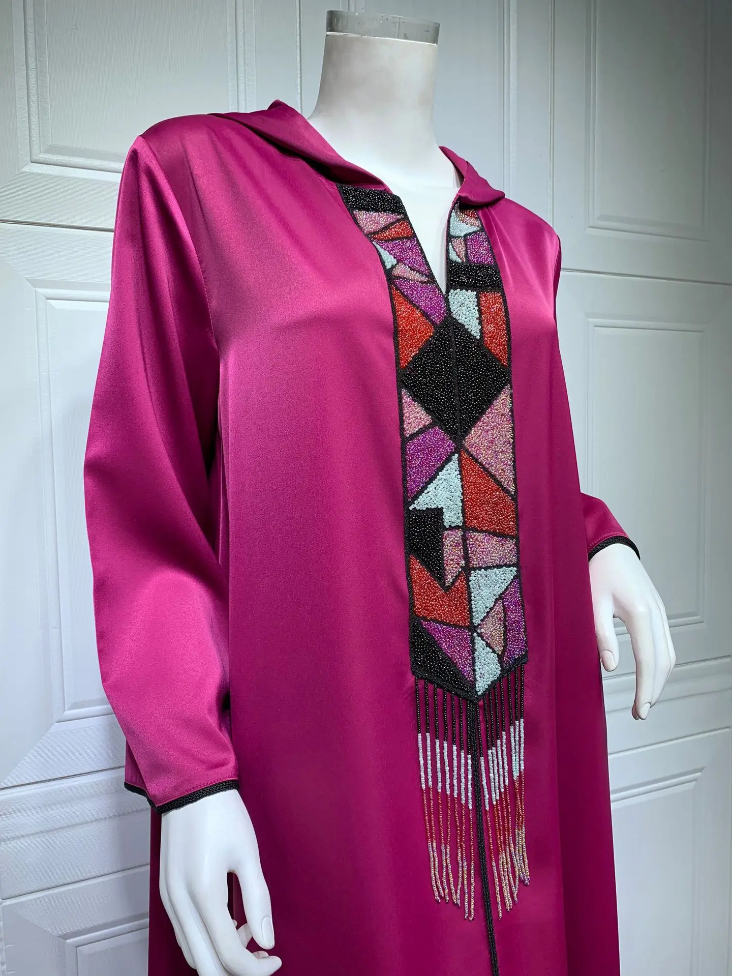 Eid Moroccan Kaftan Abaya Dubai Turkey Hooded Muslim Dress Arabic Caftan African Dresses for Women Islam Clothing Djellaba Femme