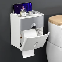 multifunction toilet paper holder waterproof toilet tissue storage box creative wall mount bathroom product bathroom accessories