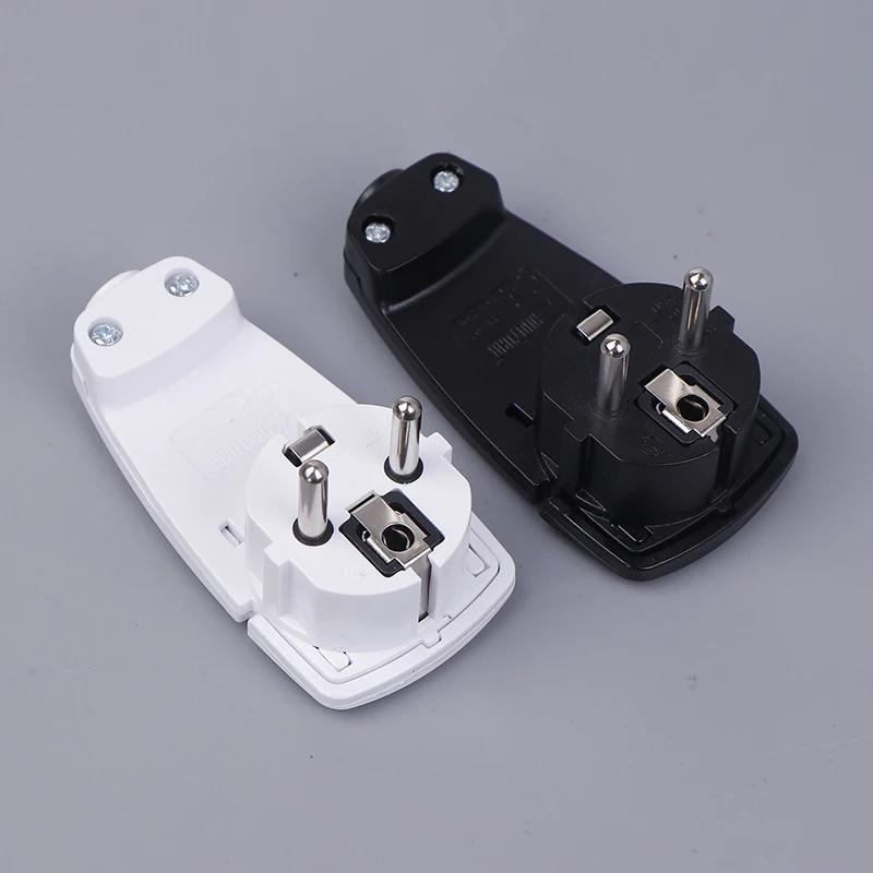 Сверхплоский переходник 250 В (16 А) с белой розеткой со складной ручкой и защитой от