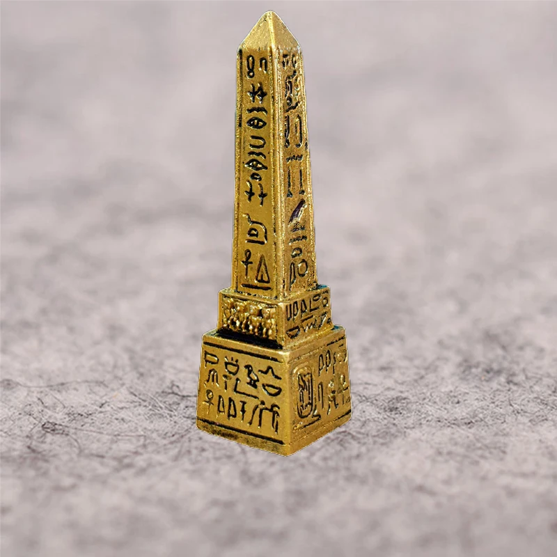 Миниатюрные фигурки золотого египетского обелиска декоративные маленькие