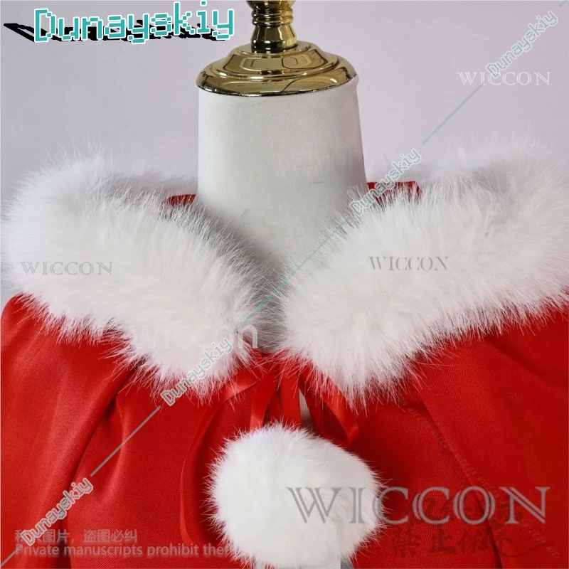 Аниме Синди Лу косплей костюм клетчатое платье красный плащ наряд светлый парик