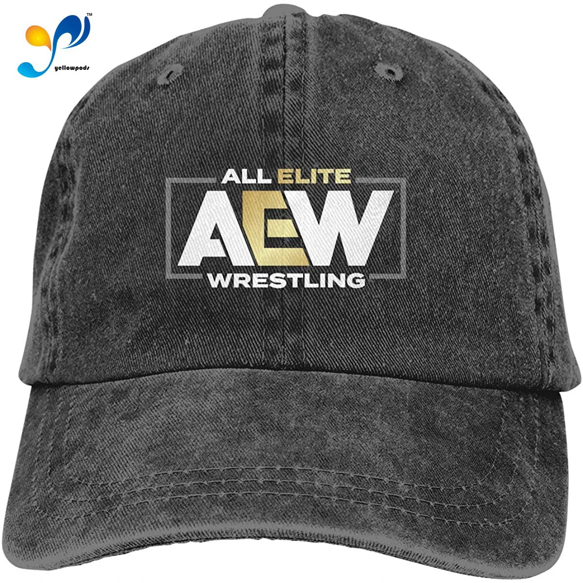 

JorgAkem AEW All Out Denim Caps for Mens Womens Baseball Hats Summer Casquette Black