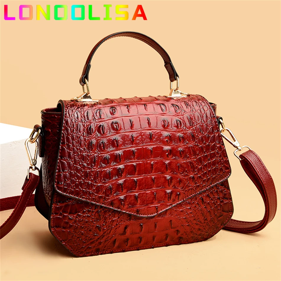 

Brand Crocodile Leather Women Handbag 2022 Luxury Designer Female Shoulder Crossbody Bag High Quality Lady Messenger Sac A Mian