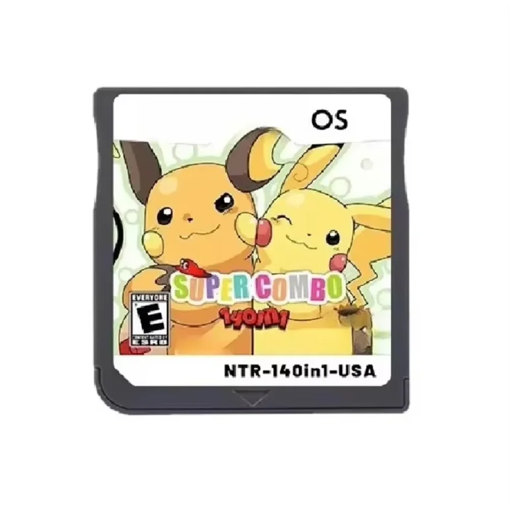 Фото Игровой картридж Pokemon 140-in-1 Super Combo V1.0 Retro NDS, английская версия - коллекционный подарок для детей №1