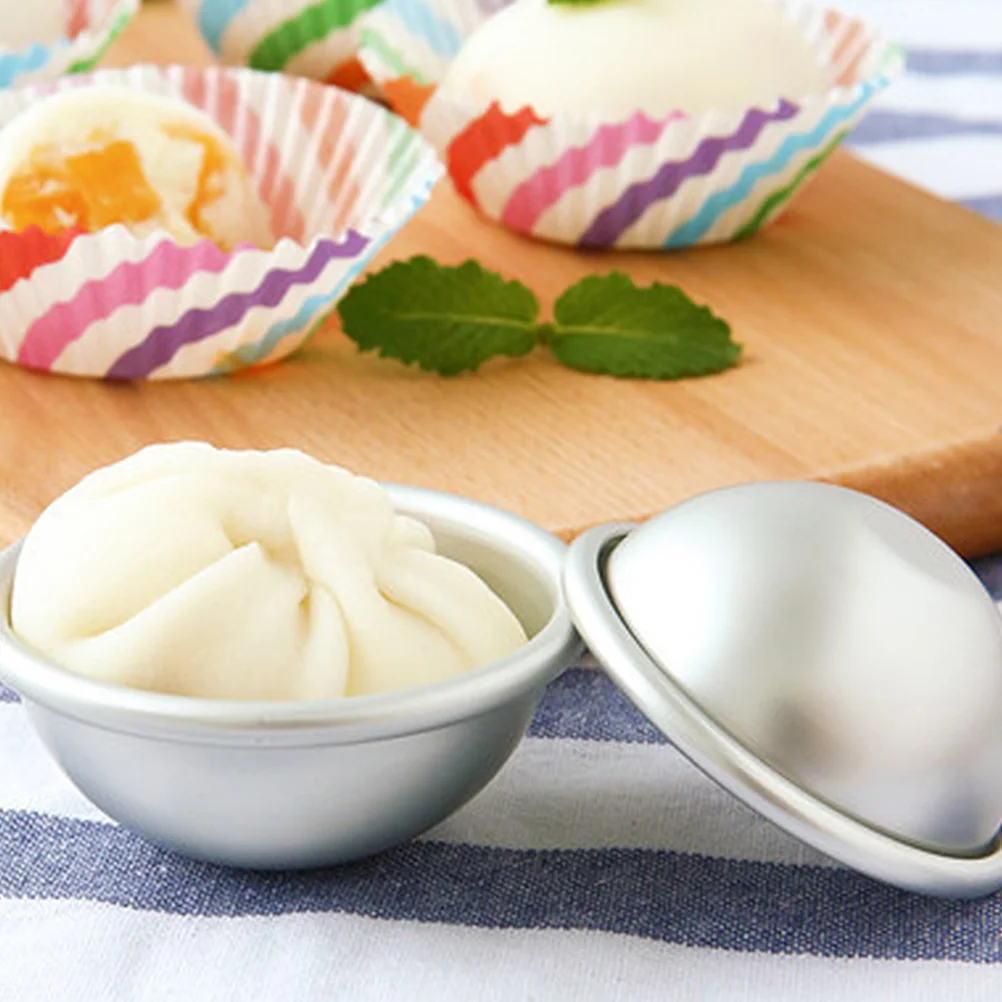 

Ball Baking Cake Molds Sphere 3D Pan Salt Tart Semi Fondant Soap Pans Cupcake Making Egg Metal Set Hemispheres Dessert Circle