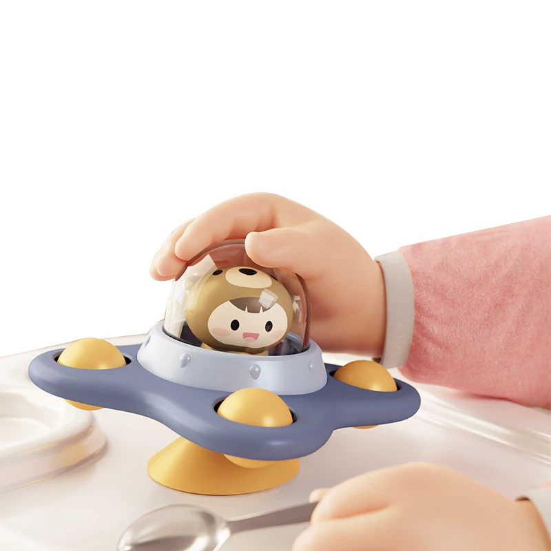

subbt Kids Montessori Bath Fidget Spinner Toys With Sucker Children Bathing Spinner Suction Cup Toy For Boys Girls Creative Gift
