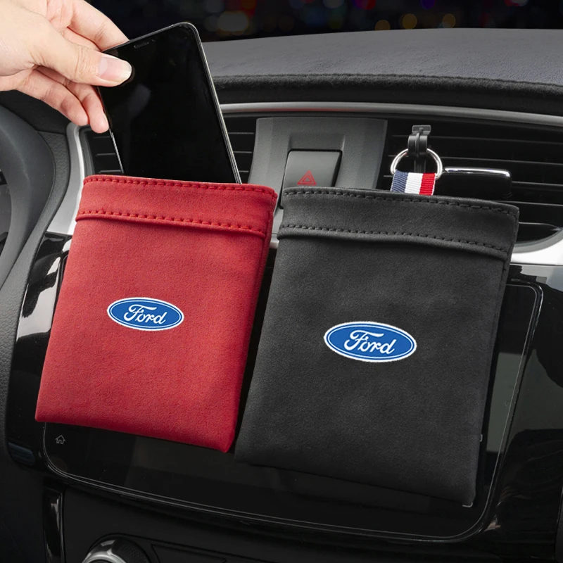

1Pc Car Storage Bag Air Vent Dashboard Hanging Storage Organizer For Ford Focus Fiesta Mondeo Explorer Mustang Ecosport Equator
