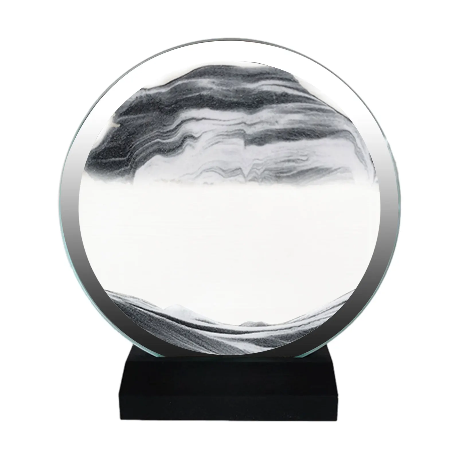 

Движущийся песок искусство 3D динамический бегущий песок живопись пейзаж со стеклянной рамкой песок часы стекло для дома украшение настоль...