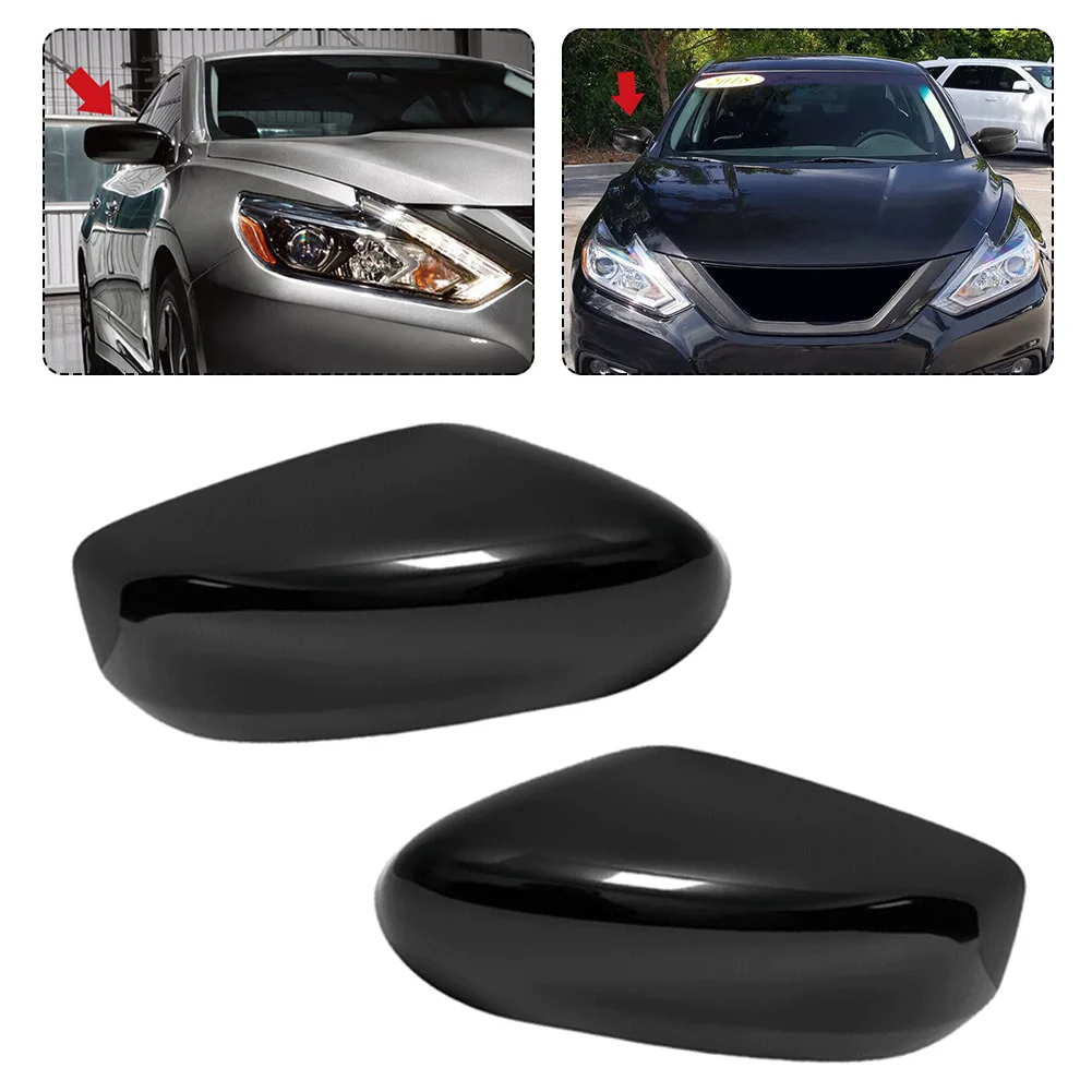 

2Pcs Left+Right Side Wing Mirror Cover Cap Plastic 96373-3TH0A/963733TH0A/96374-3TH0A/963743TH0A For Nissan For Altima 2013-2018