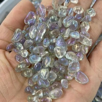 1000 gbag natural white crystal plating rainbow angel gravel quartz minerals specimen healing stone aquarium home decor gifts