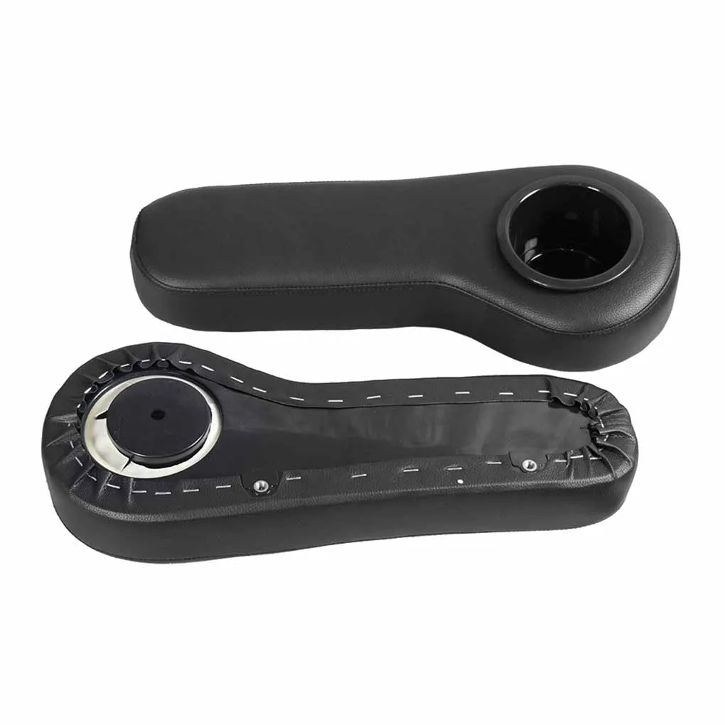 

1 Pair ABS Metal Golf Cart Side Mirror Folding Automotive Rear View Part Accessories with Cup Holder Replacement for EZGO