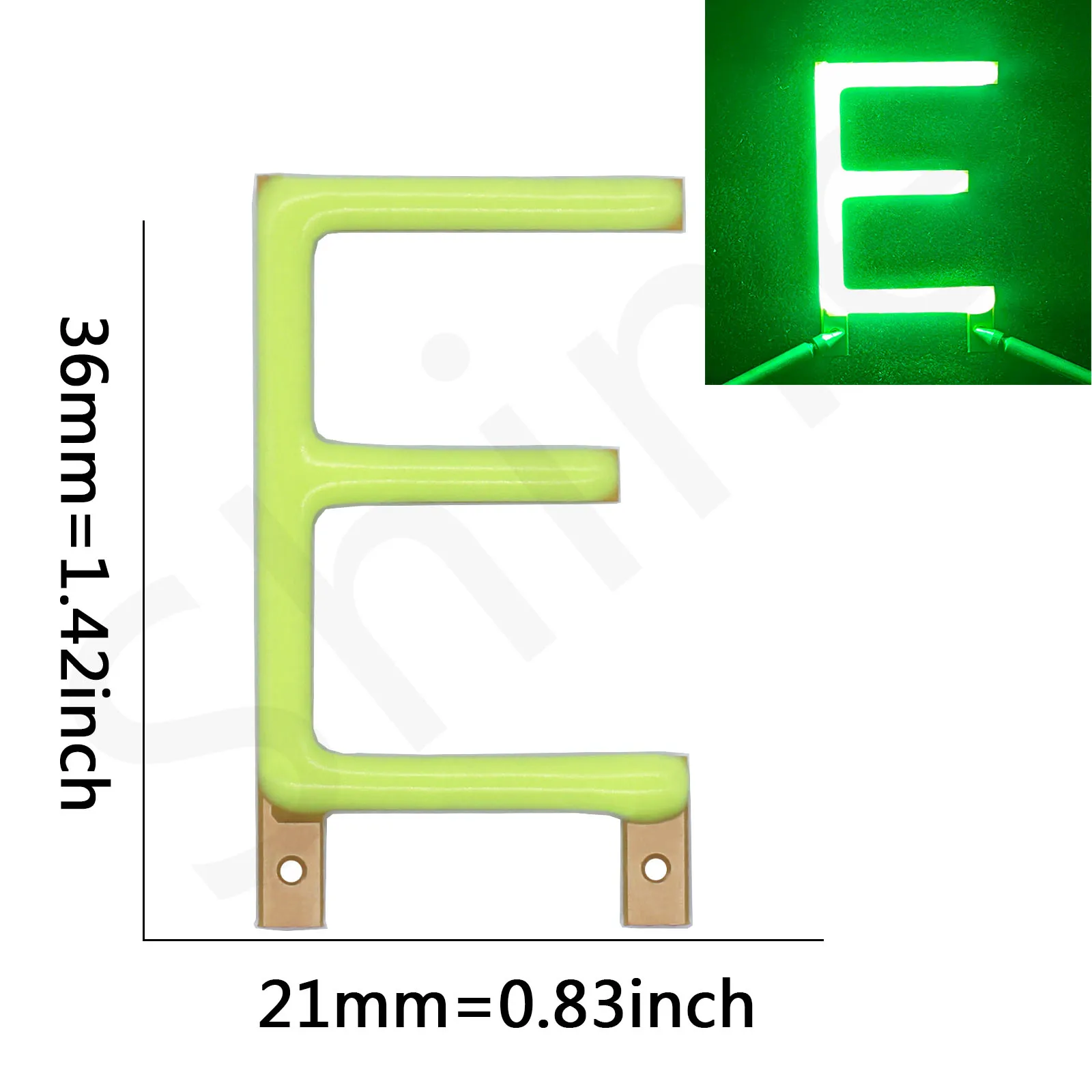 

Зелёная светодиодная нить с буквами DT&ZM
