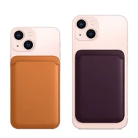 luxurious for magsafe card holder case for iphone 13 11 12 pro max mini leather wallet cover xr x xs max card phone bag 999