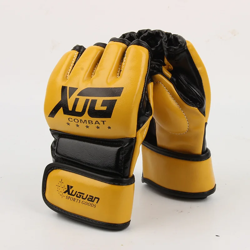 Professional MMA Half Finger High Quality Fighting Gloves Wrestle Boxing Glove Sanda Training Fitness Gloves Boxing Equipment
